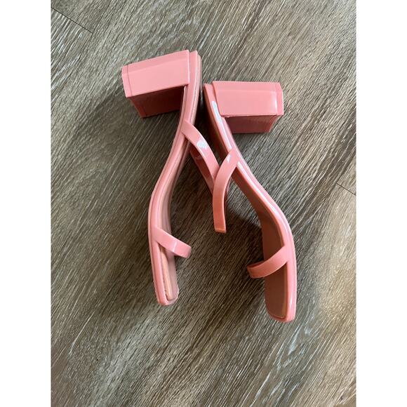 NEW Jeffrey Campbell Jamm Jelly High Heel Slide Sandals Peach Pink 8 - Picture 3 of 8